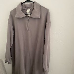H&M Sweatshirt dress with half zip